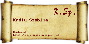 Krály Szabina névjegykártya
