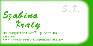szabina kraly business card